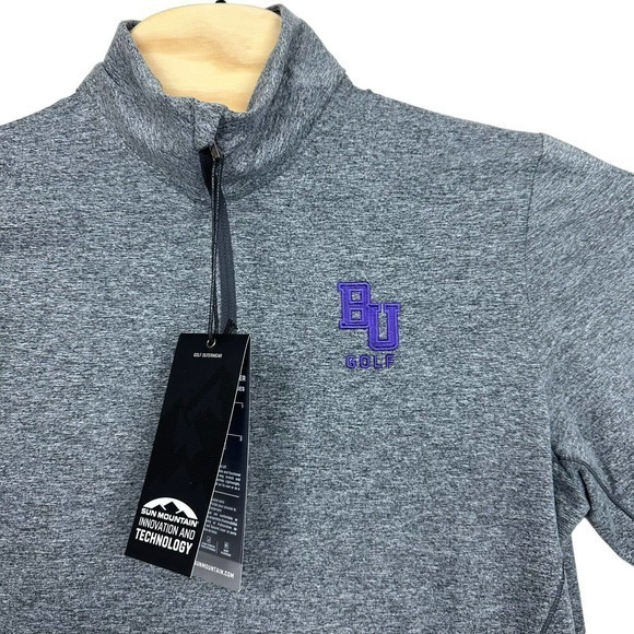 Sun Mountain Steel Heather Women's Large Second Layer Pullover Quarter Zip NWT - Picture 3 of 8
